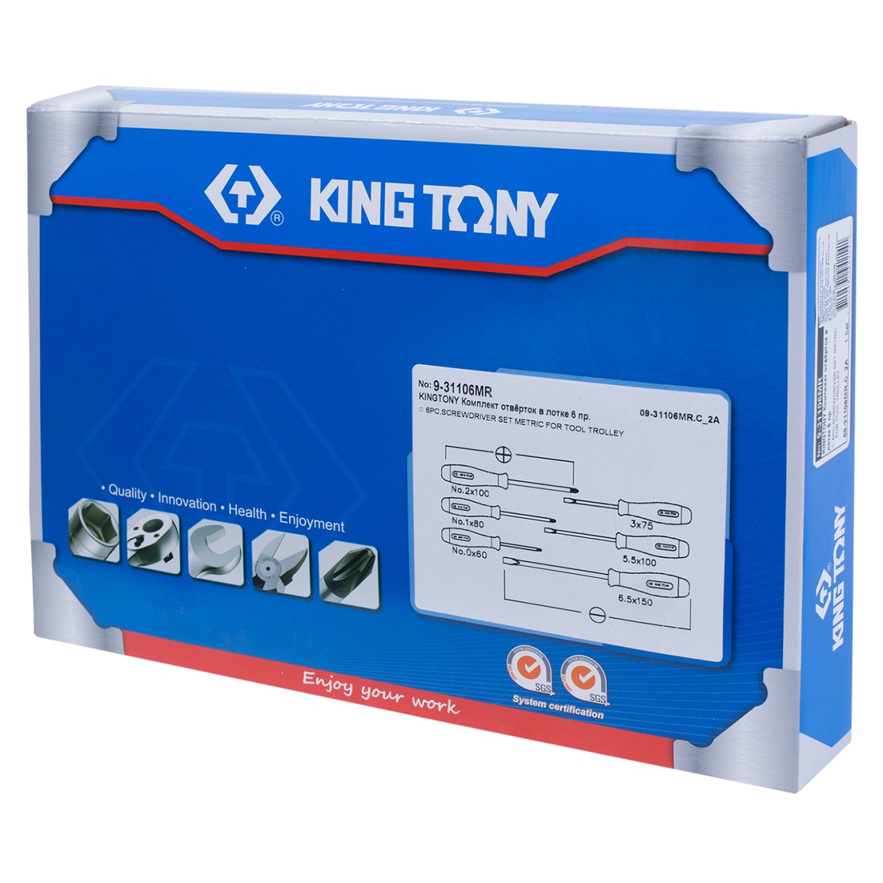 Набор отверток, ложемент, 6 предметов KING TONY 9-31106MR купить по цене 2&nbsp;320 ₽ в интернет магазине ТЕХСАД