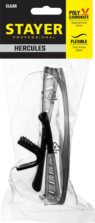STAYER прозрачный, мягкие двухкомпонентные дужки, очки защитные HERCULES 2-110431_z01 купить по цене 550 ₽ в интернет магазине ТЕХСАД
