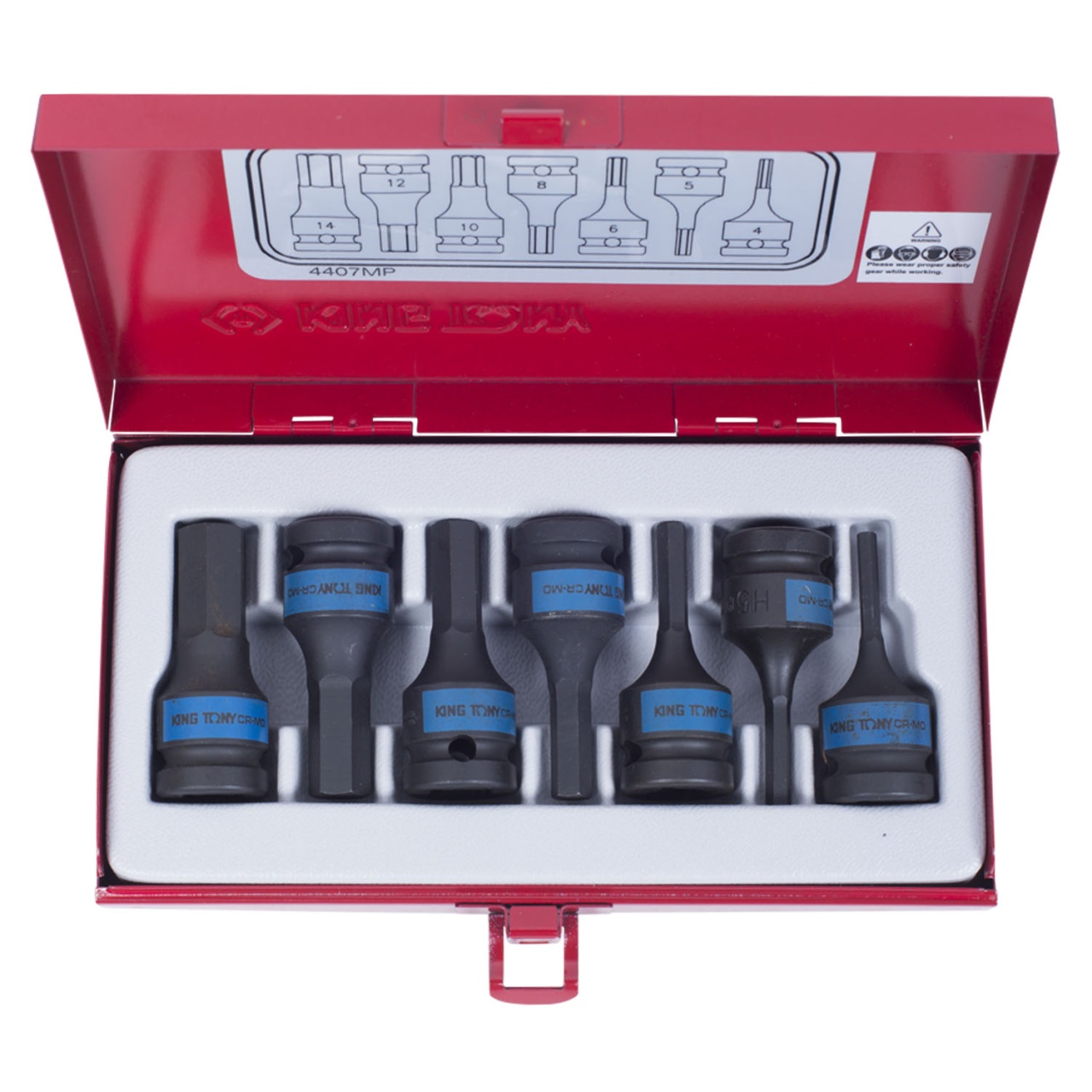 Набор ударных торцевых насадок 1/2'', HEX, 4-14 мм, L = 60 мм, 7 предметов KING TONY 4407MP купить по цене 4&nbsp;530 ₽ в интернет магазине ТЕХСАД