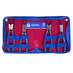 Набор съемников стопорных колец, 4 предмета, в футляре на молнии МАСТАК 033-4Z купить по цене 7&nbsp;770 ₽ в интернет магазине ТЕХСАД