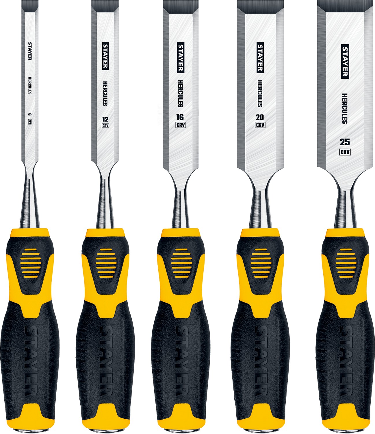 STAYER 5 шт, 6/12/16/20/25 мм, набор стамесок 18205-H5_z01 Professional купить по цене 2&nbsp;510 ₽ в интернет магазине ТЕХСАД