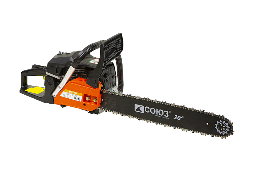 Бензопила СОЮЗ ПТС-9952 купить по цене 8&nbsp;450 ₽ в интернет магазине ТЕХСАД