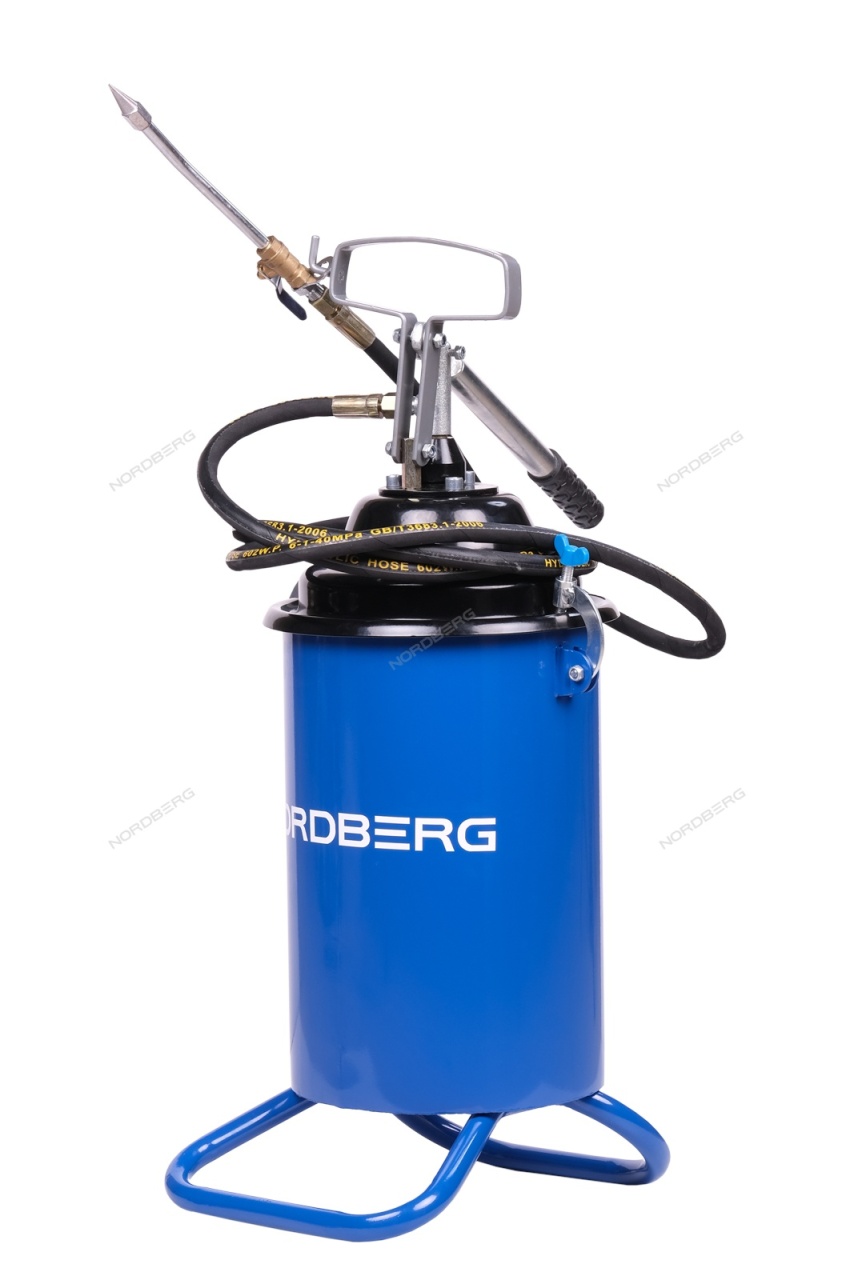 Солидолонагнетатель, 12 л, ручной NORDBERG N5012 купить по цене 10&nbsp;375 ₽ в интернет магазине ТЕХСАД