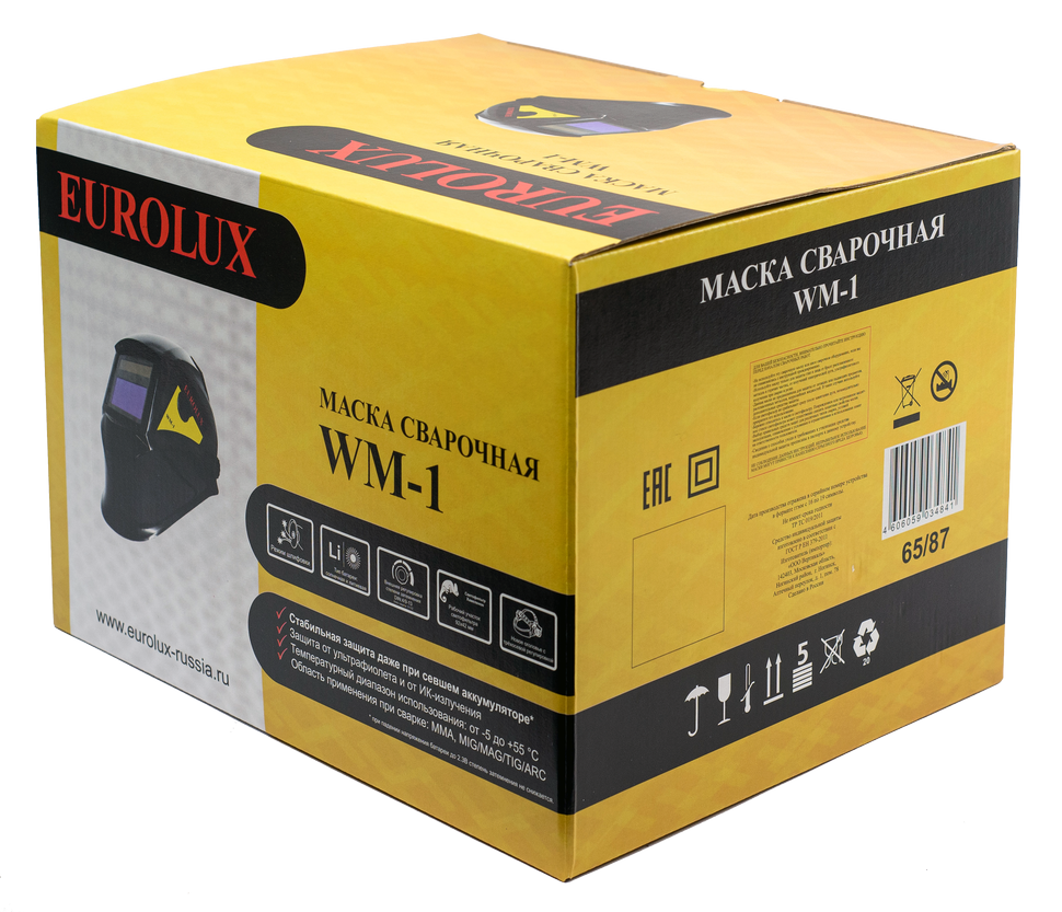 Маска для сварки Eurolux WM-1 купить по цене 1&nbsp;140 ₽ в интернет магазине ТЕХСАД