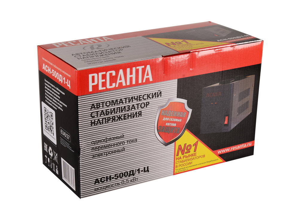 Стабилизатор напряжения Ресанта АСН-500Д/1-Ц купить по цене 2&nbsp;182 ₽ в интернет магазине ТЕХСАД