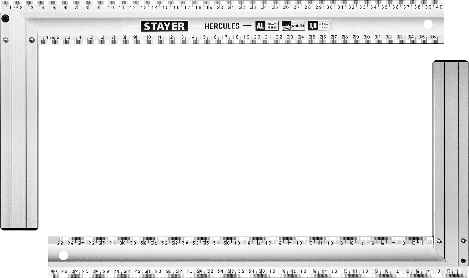 STAYER 400 х 2 мм, с усиленным алюминиевым полотном, жесткий столярный угольник HERCULES 3432-40 Professional купить по цене 450 ₽ в интернет магазине ТЕХСАД
