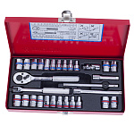 Набор торцевых головок с принадлежностями 1/4'', шестигранные, 4-12 мм, 5/32''-1/2'', 30 предметов KING TONY 2530CR купить по цене 5&nbsp;060 ₽ в интернет магазине ТЕХСАД