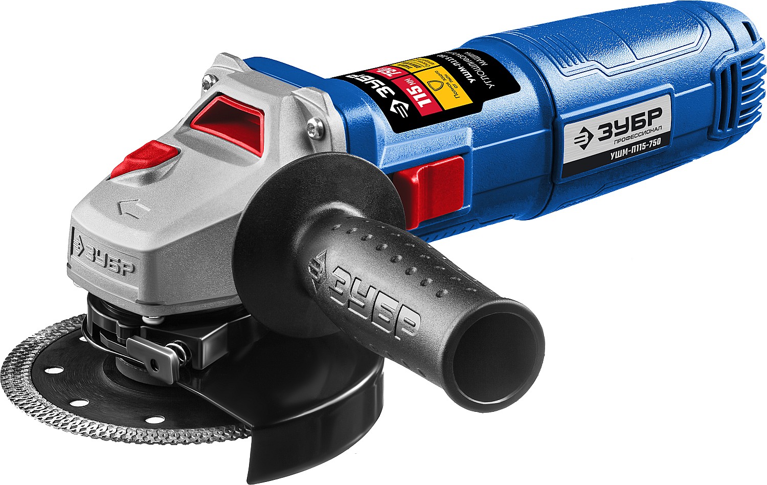 ЗУБР 750 Вт, 115 мм, одноручный хват, углошлифовальная машина (болгарка) УШМ-П115-750 Профессионал купить по цене 3&nbsp;990 ₽ в интернет магазине ТЕХСАД