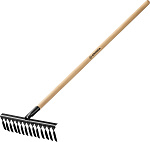 GRINDA 14 витых зубьев, грабли садовые с деревянным черенком 39581-14 купить по цене 690 ₽ в интернет магазине ТЕХСАД