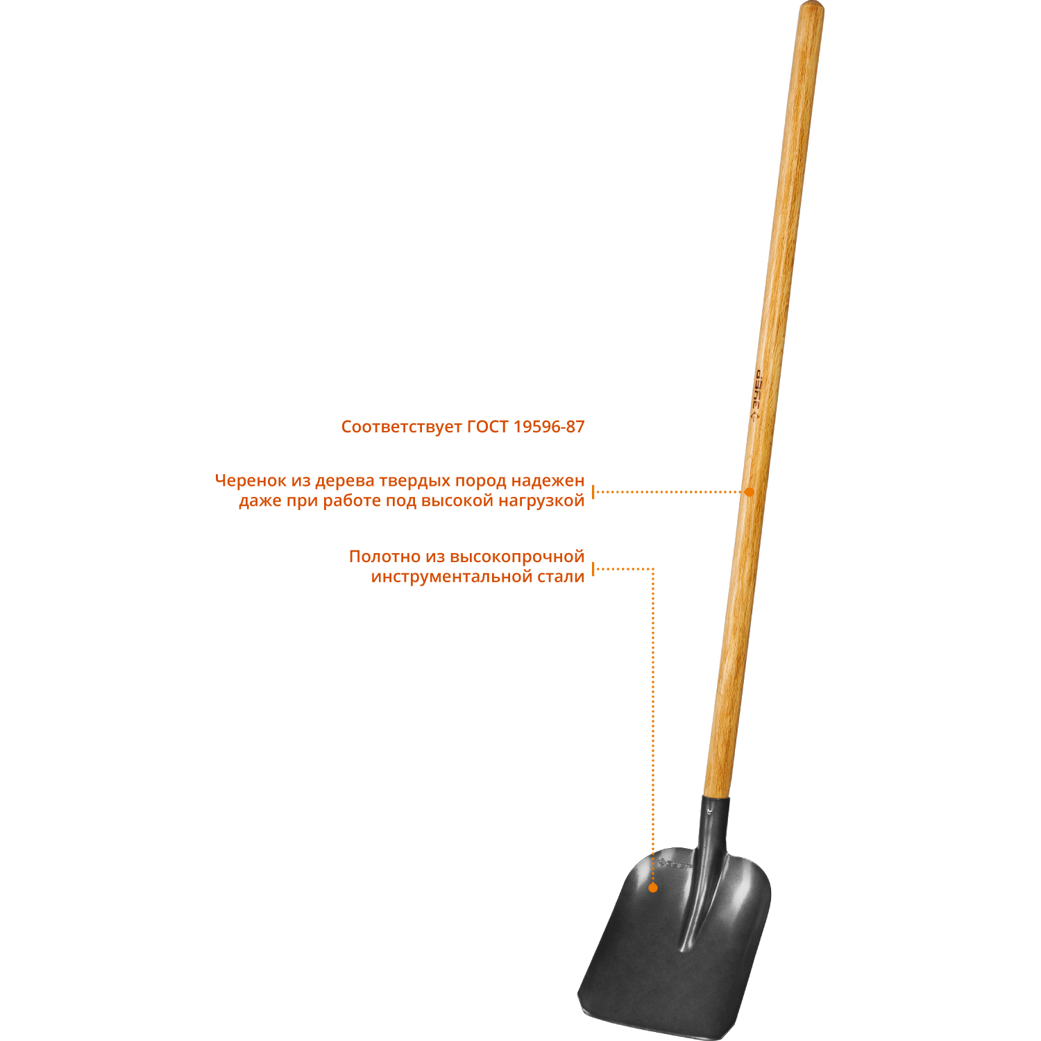 ЗУБР 270x230x1440 мм, деревянный черенок, лопата совковая ФАВОРИТ 4-39521_z02 Профессионал купить по цене 1&nbsp;670 ₽ в интернет магазине ТЕХСАД