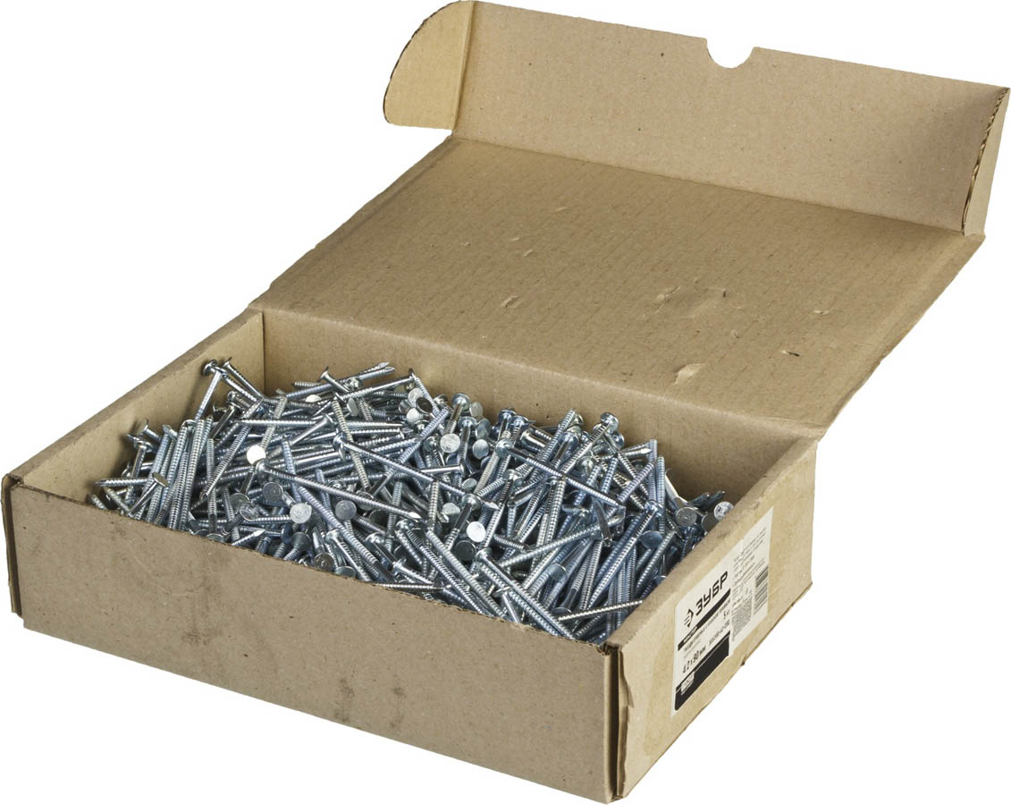 ЗУБР 90 х 4,2 мм, 5 кг, гвозди ершеные с плоской головкой 305200-42-090 купить по цене 1&nbsp;380 ₽ в интернет магазине ТЕХСАД