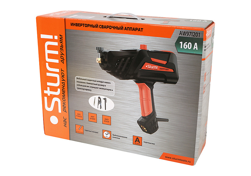 Сварочный инвертор Sturm! AW97I201 купить по цене 7&nbsp;390 ₽ в интернет магазине ТЕХСАД