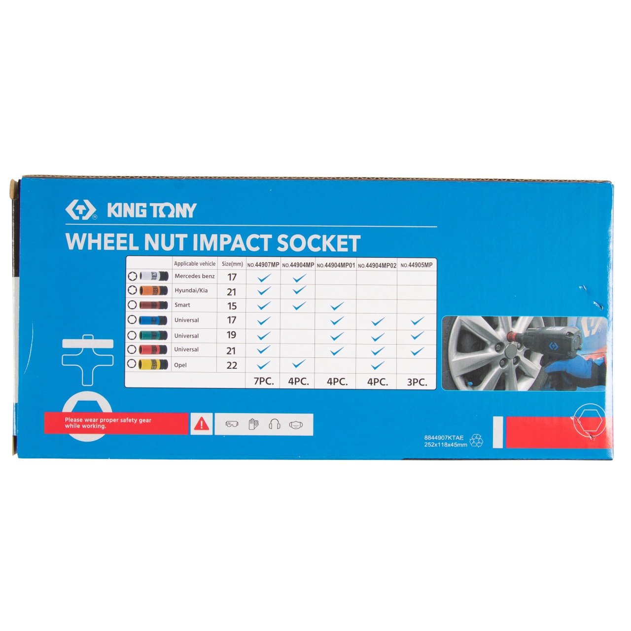 Набор глубоких ударных торцевых головок 1/2'', шестигранные, 15-22 мм, 7 предметов KING TONY 44907MP купить по цене 6&nbsp;830 ₽ в интернет магазине ТЕХСАД