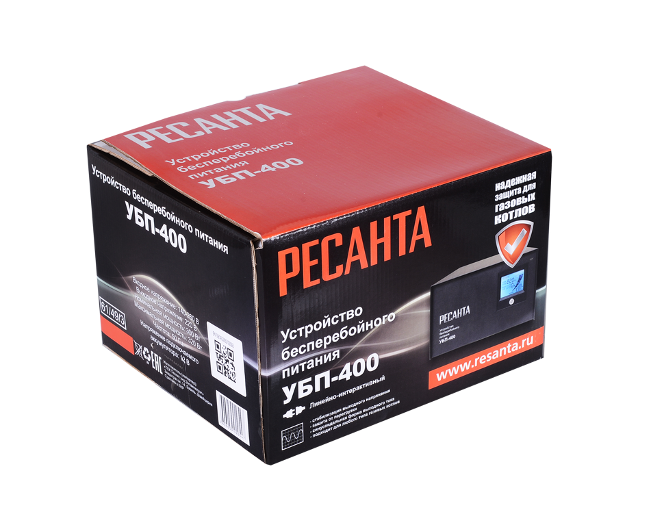 Источник бесперебойного питания РЕСАНТА УБП-400 купить по цене 13&nbsp;590 ₽ в интернет магазине ТЕХСАД