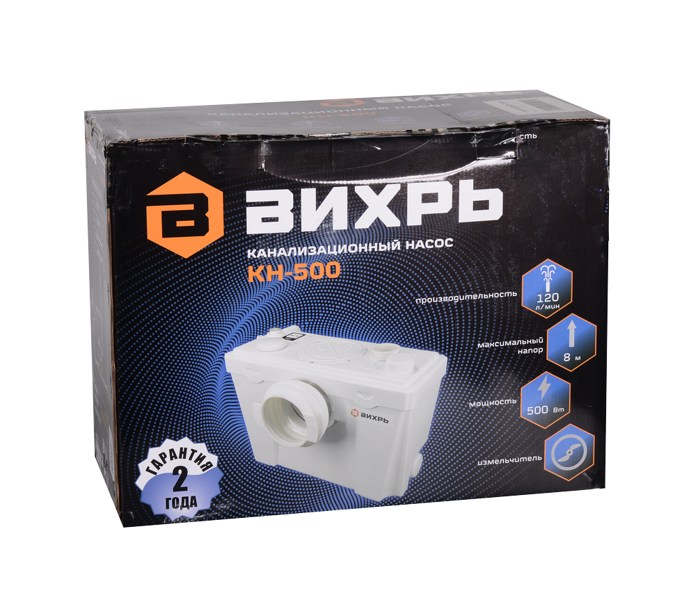 Насос канализационный Вихрь КН-500 купить по цене 17&nbsp;490 ₽ в интернет магазине ТЕХСАД