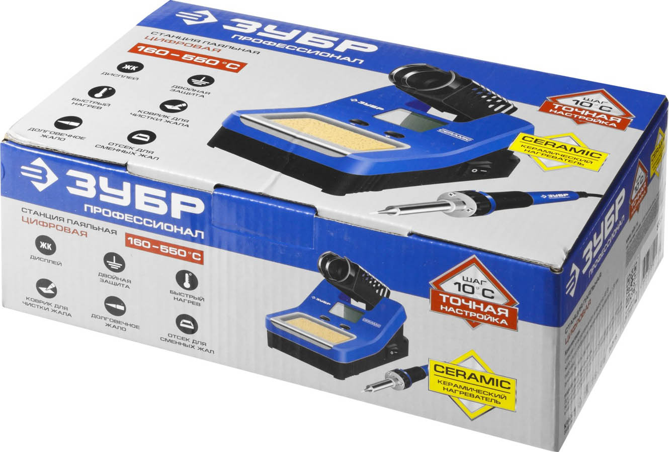 ЗУБР 160-550°C, 48 Вт, жк дисплей, паяльная станция цифровая 55334 Профессионал купить по цене 2&nbsp;920 ₽ в интернет магазине ТЕХСАД