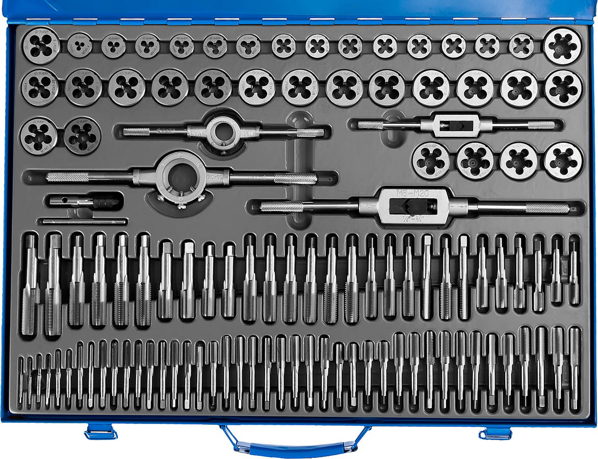 ЗУБР 110 предметов, Р6М5, набор метчиков и плашек 28110-H110 Профессионал купить по цене 51&nbsp;830 ₽ в интернет магазине ТЕХСАД