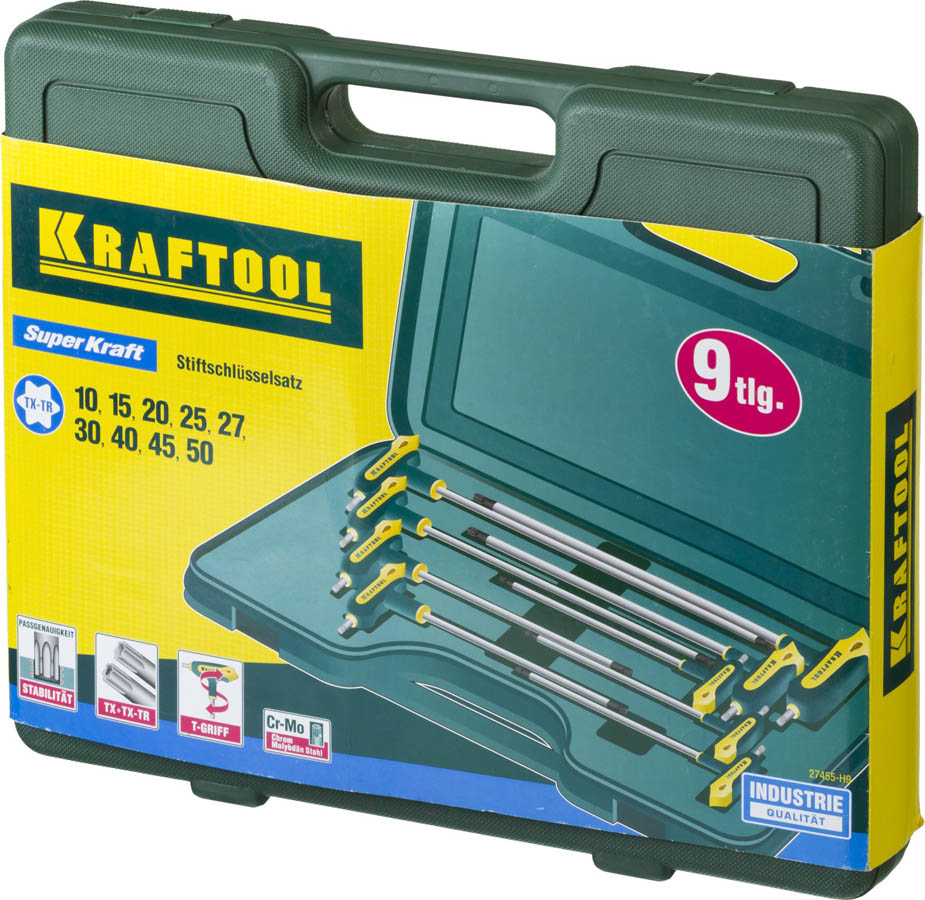KRAFTOOL 9 шт., ключи имбусовые INDUSTRIE 27455-H9 купить по цене 2&nbsp;044 ₽ в интернет магазине ТЕХСАД