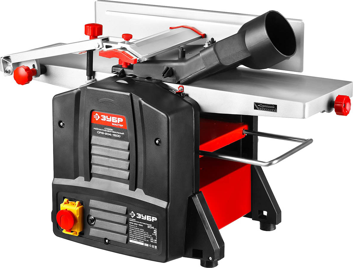ЗУБР 1500 Вт, 204 мм, станок рейсмусно-фуговальный СРФ-204-1500 Мастер купить по цене 38&nbsp;630 ₽ в интернет магазине ТЕХСАД