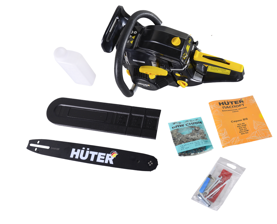 Бензопила HUTER BS-62 купить по цене 11&nbsp;990 ₽ в интернет магазине ТЕХСАД