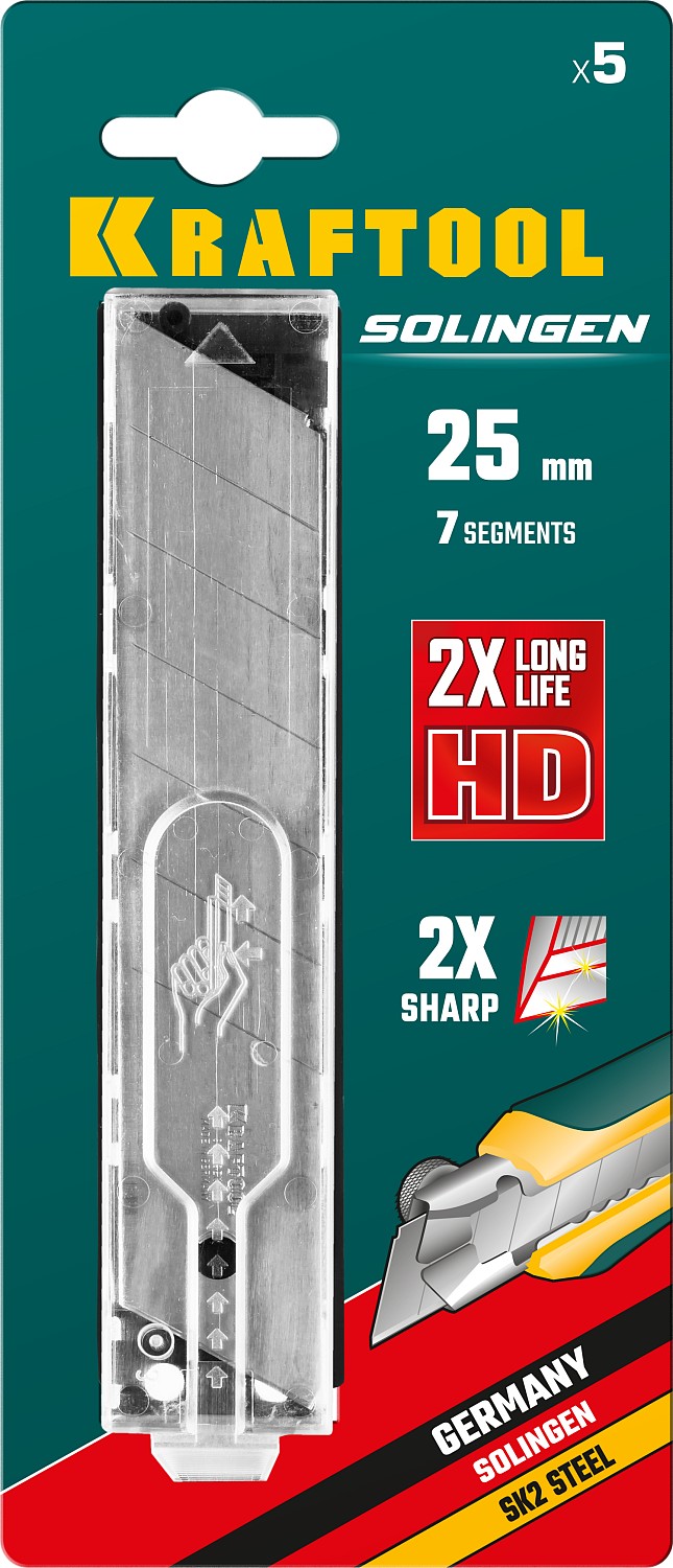KRAFTOOL 25 мм, 5 шт., лезвия сегментированные 09607-25-S5 купить по цене 550 ₽ в интернет магазине ТЕХСАД