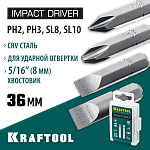 KRAFTOOL 4 шт, 36 мм, набор бит для ударной отвертки 25551 купить по цене 400 ₽ в интернет магазине ТЕХСАД