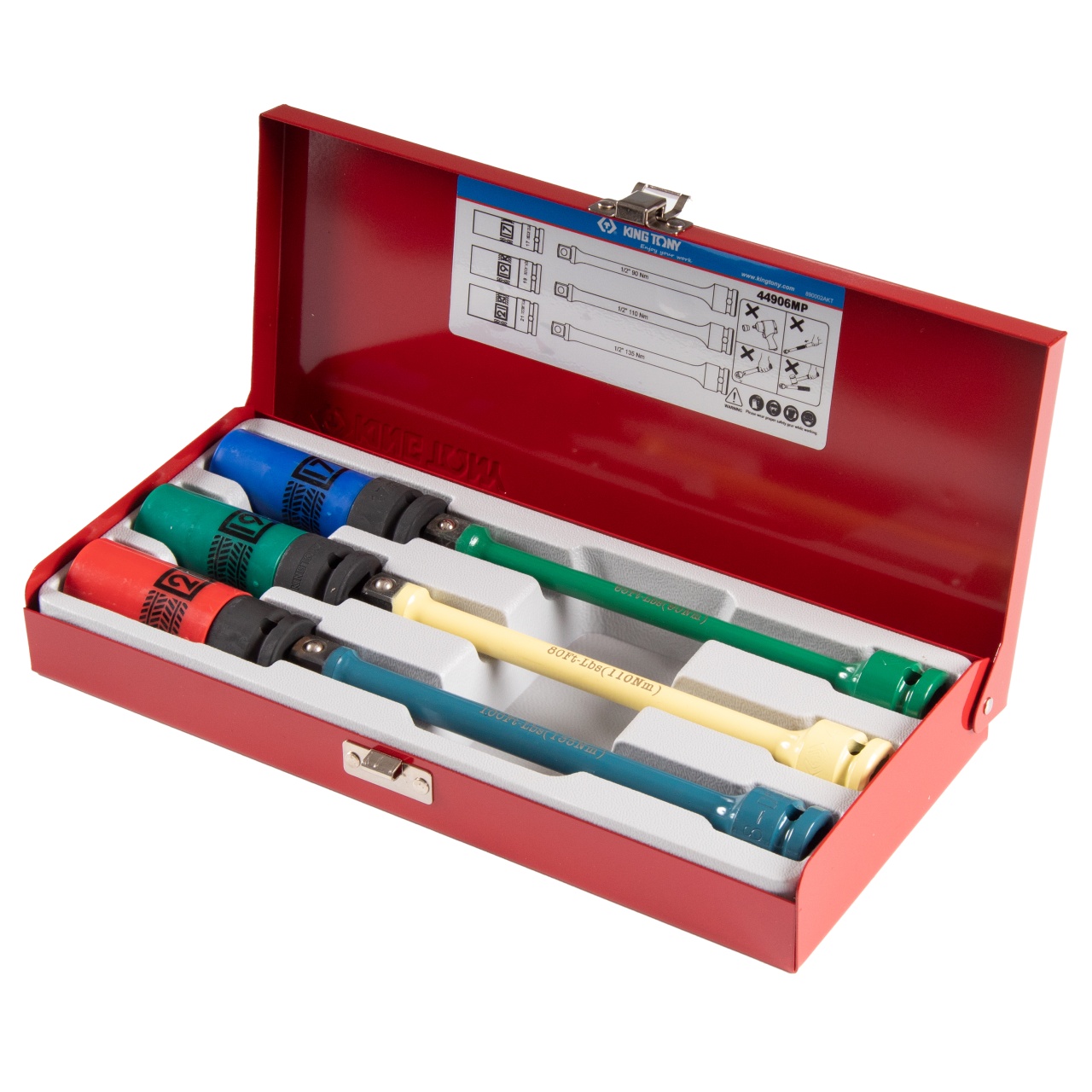 Набор ударных глубоких торцевых головок и торсионных удлинителей 1/2'', 17, 19, 21 мм KING TONY 44906MP купить по цене 7&nbsp;650 ₽ в интернет магазине ТЕХСАД