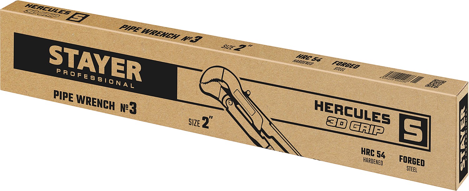 STAYER №3, изогнутые губки, ключ трубный HERCULES-S 27311-3_z01 Professional купить по цене 2&nbsp;010 ₽ в интернет магазине ТЕХСАД