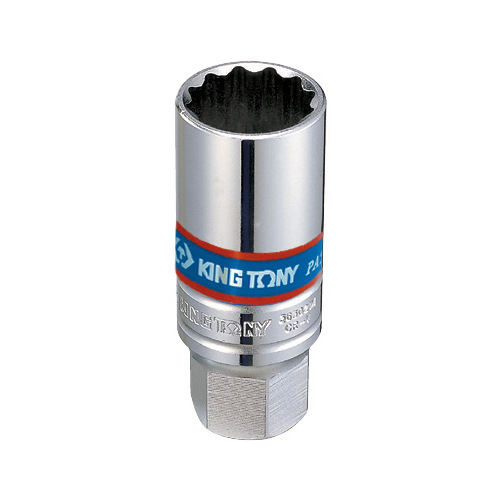 Головка свечная двенадцатигранная 3/8'', 21 мм, L = 70 мм, резиновый фиксатор KING TONY 363021 купить по цене 320 ₽ в интернет магазине ТЕХСАД