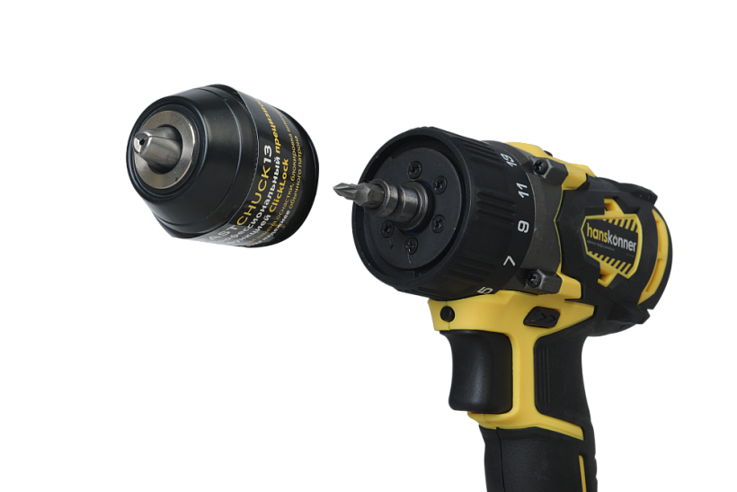 Аккумуляторный шуруповерт Hanskonner  HCD1865BL Unibattery купить по цене 15&nbsp;990 ₽ в интернет магазине ТЕХСАД