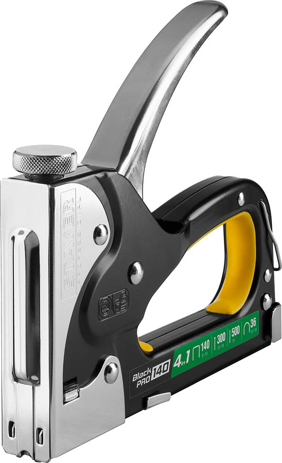 STAYER скобы 140, 36, 300, 500, степлер 4 в 1 BlackPro 140 31510_z01 купить по цене 1&nbsp;600 ₽ в интернет магазине ТЕХСАД