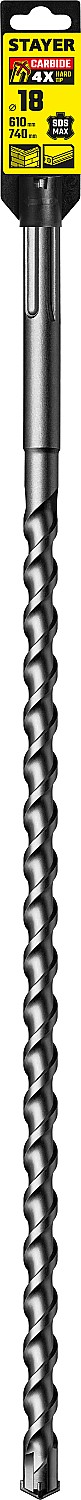 STAYER  18 х 610 мм, SDS-max, бур по бетону 29370-610-18 Professional купить по цене 1&nbsp;360 ₽ в интернет магазине ТЕХСАД