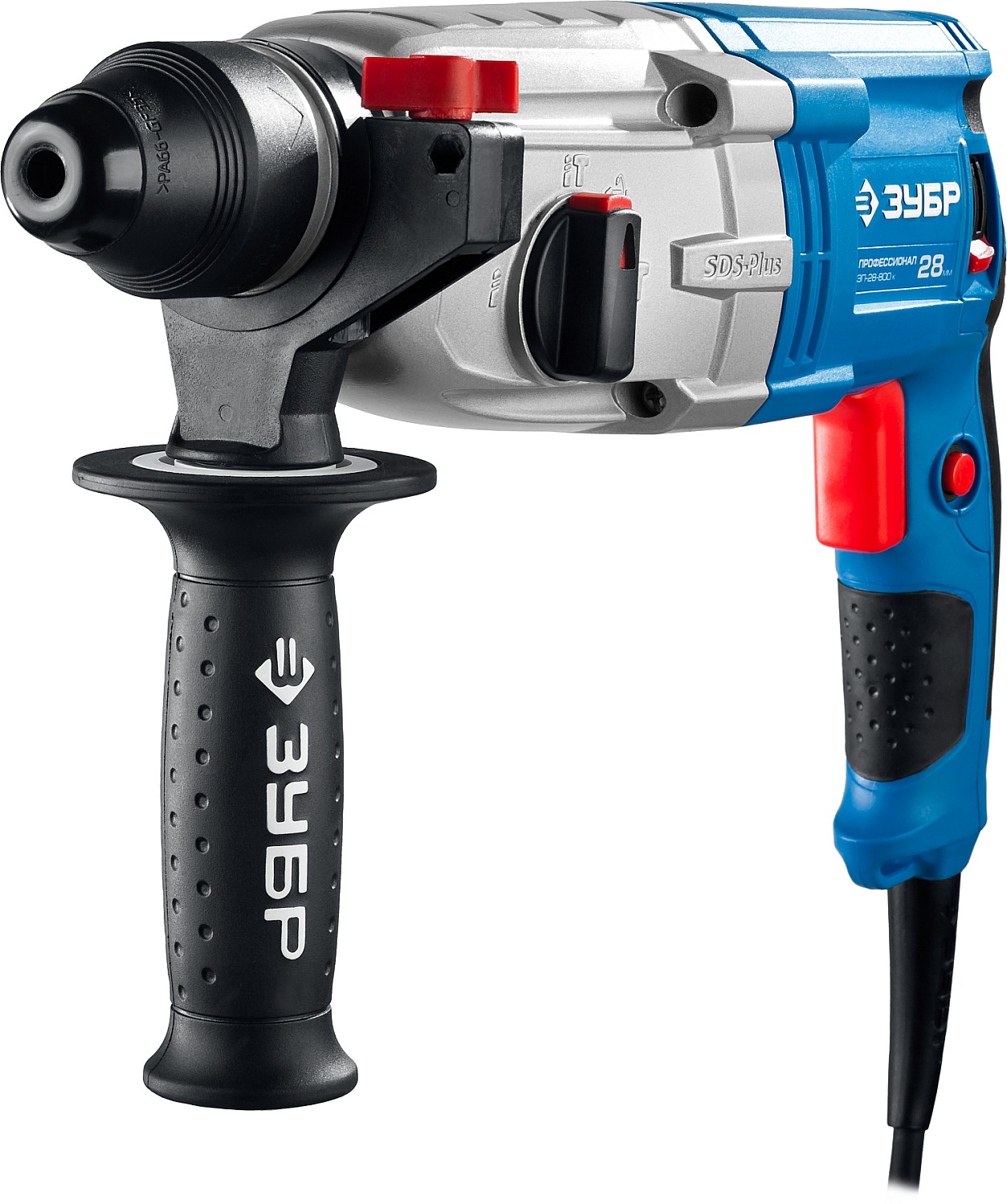 ЗУБР 800 Вт, 0-1200 об/мин, 0-4800 уд/мин, кейс, перфоратор горизонтальный ЗП-28-800 К Профессионал купить по цене 8&nbsp;960 ₽ в интернет магазине ТЕХСАД