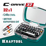 KRAFTOOL 32 шт, Cr-Mo, набор бит CLR многофункциональных 26067-H32 купить по цене 1&nbsp;670 ₽ в интернет магазине ТЕХСАД