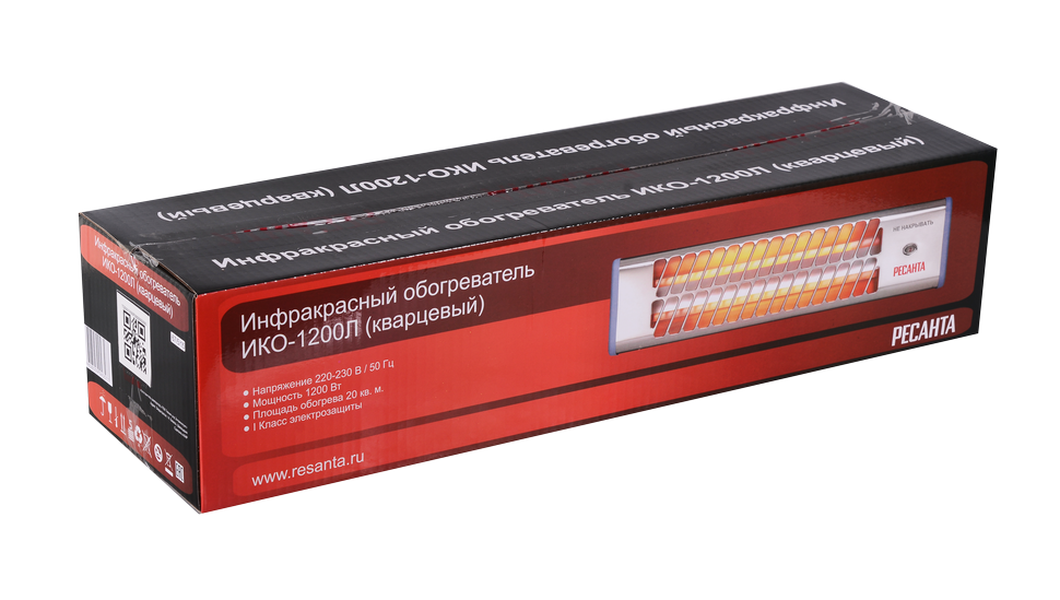 Инфракрасный обогреватель Ресанта ИКО-1200Л купить по цене 1&nbsp;890 ₽ в интернет магазине ТЕХСАД