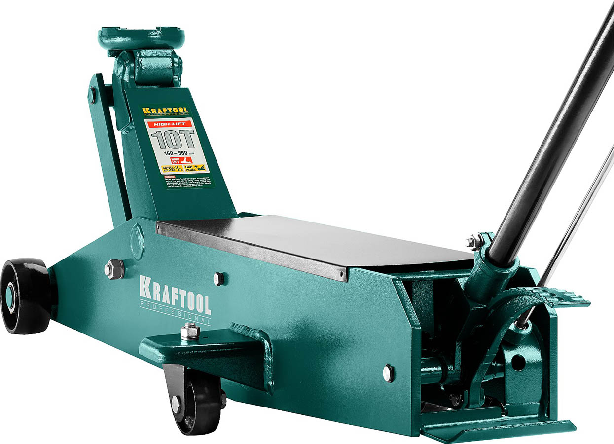 KRAFTOOL 10т, 160-560 мм, домкрат подкатной гидравлический, удлиненный High-Lift 43455-10 купить по цене 77&nbsp;680 ₽ в интернет магазине ТЕХСАД