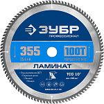 ЗУБР 355 х 25.4 мм, 100Т, диск пильный по ламинату Ламинат 36930-355-25.4-100 купить по цене 4&nbsp;600 ₽ в интернет магазине ТЕХСАД