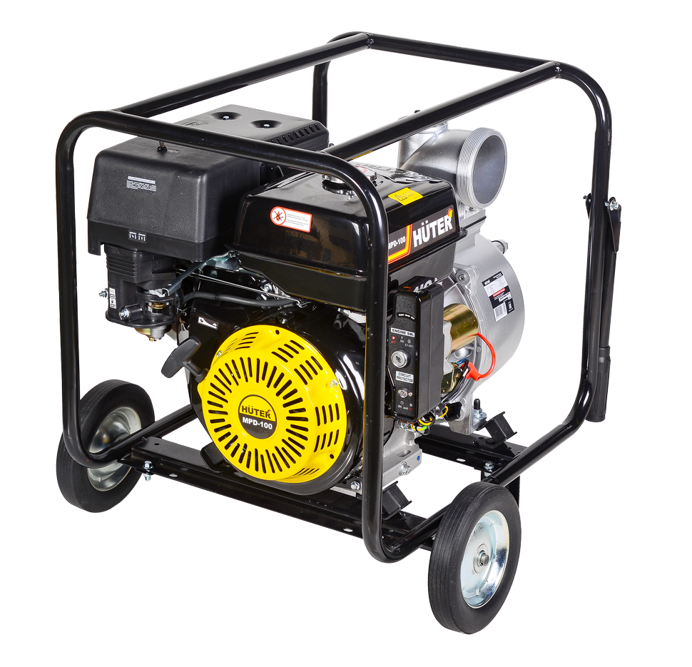 Мотопомпа Huter MPD-100 для грязной воды купить по цене 57&nbsp;190 ₽ в интернет магазине ТЕХСАД