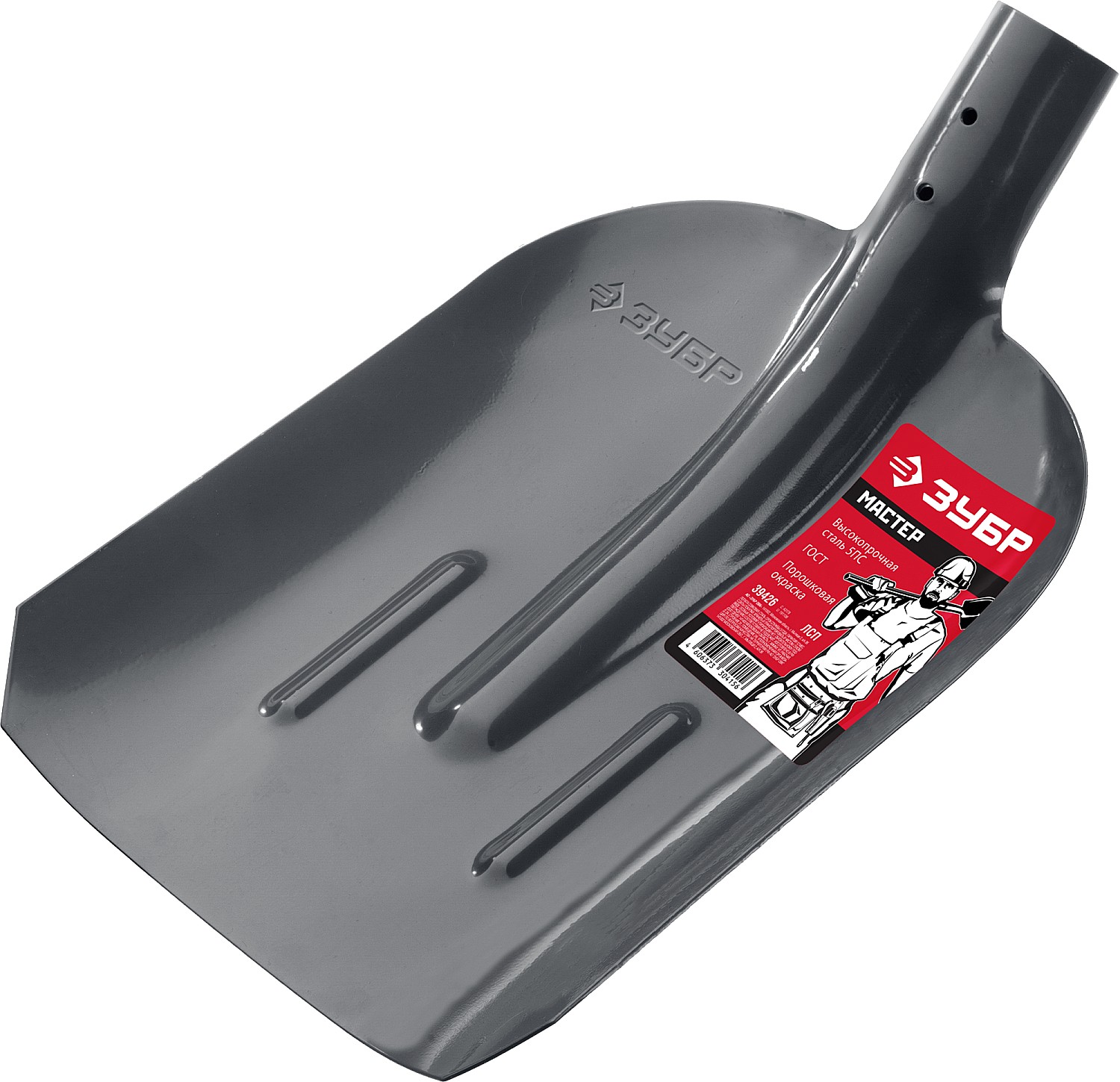 ЗУБР 346х235, с ребрами жесткости ЛСП, без черенка, лопата совковая 39428 купить по цене 460 ₽ в интернет магазине ТЕХСАД