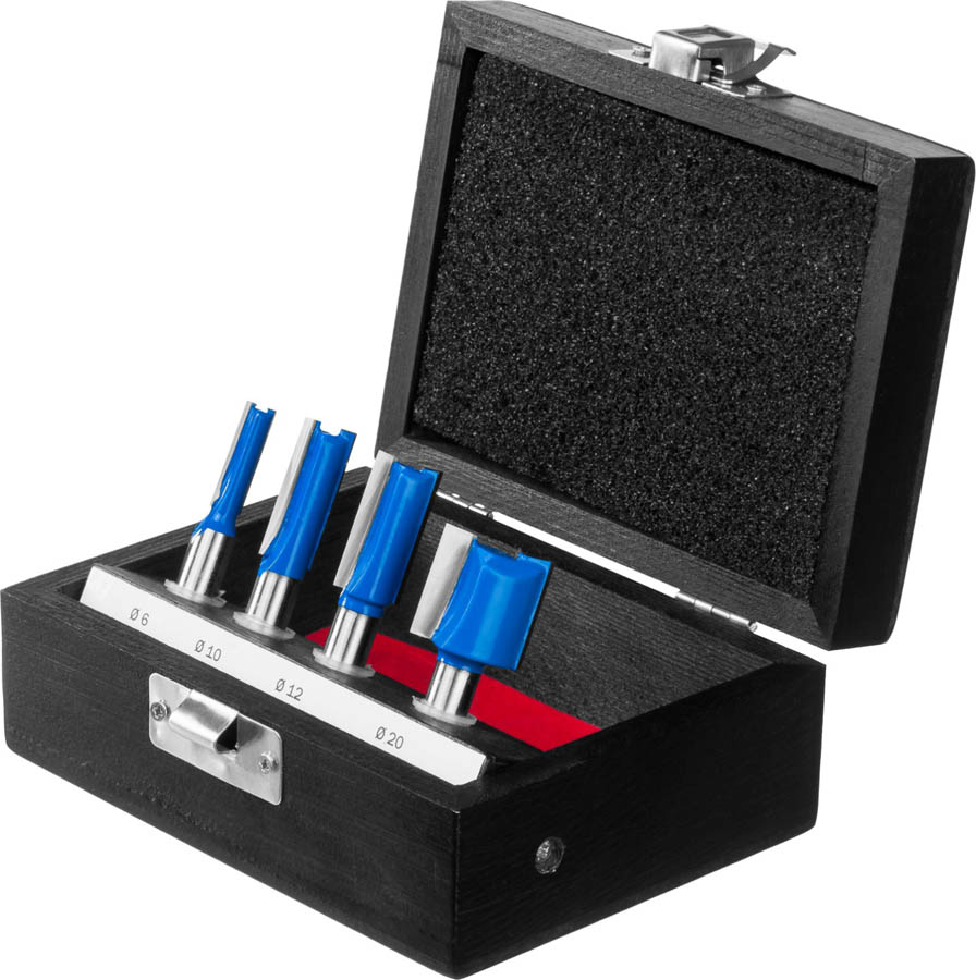 ЗУБР набор профильных фрез по дереву, 4 шт., 28795-H4-1 купить по цене 1&nbsp;520 ₽ в интернет магазине ТЕХСАД