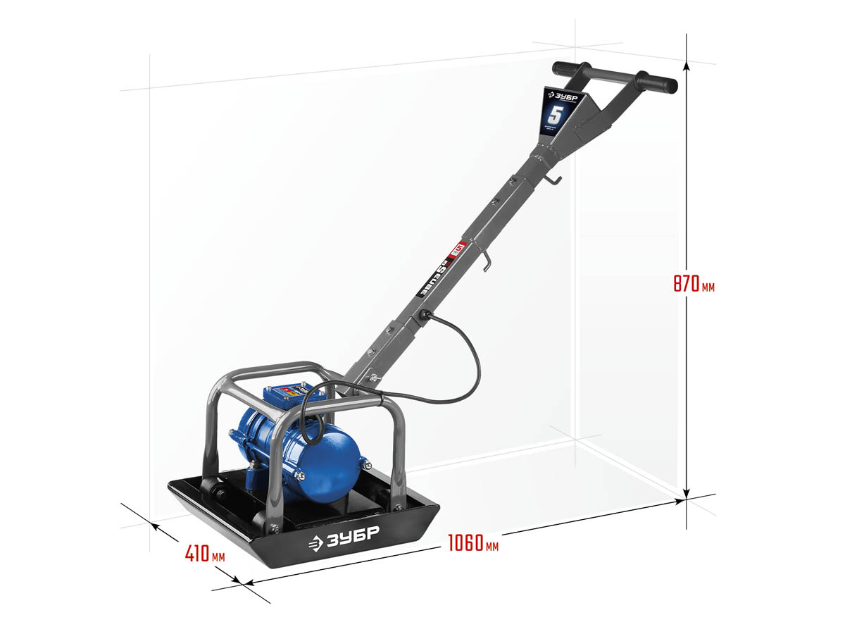 ЗУБР 5 кН, плита электрическая вибрационная ЗВПЭ-5 Г Профессионал купить по цене 46&nbsp;110 ₽ в интернет магазине ТЕХСАД