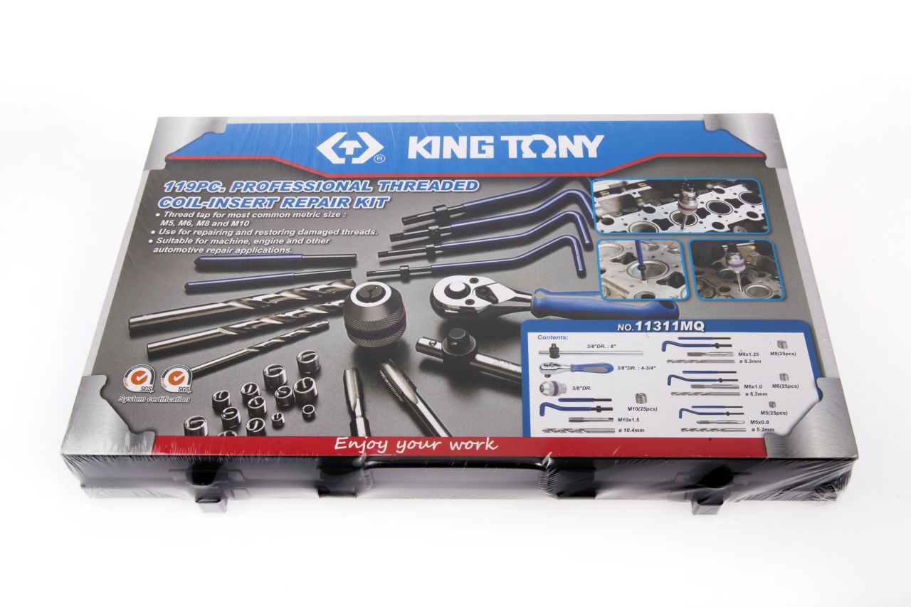 Набор для восстановления резьбы М5-10 KING TONY 11311MQ купить по цене 19&nbsp;950 ₽ в интернет магазине ТЕХСАД