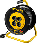 STAYER 50 м, 1300Вт, ПВС 2x0, удлинитель на катушке MS 207 55073-50 купить по цене 2&nbsp;290 ₽ в интернет магазине ТЕХСАД