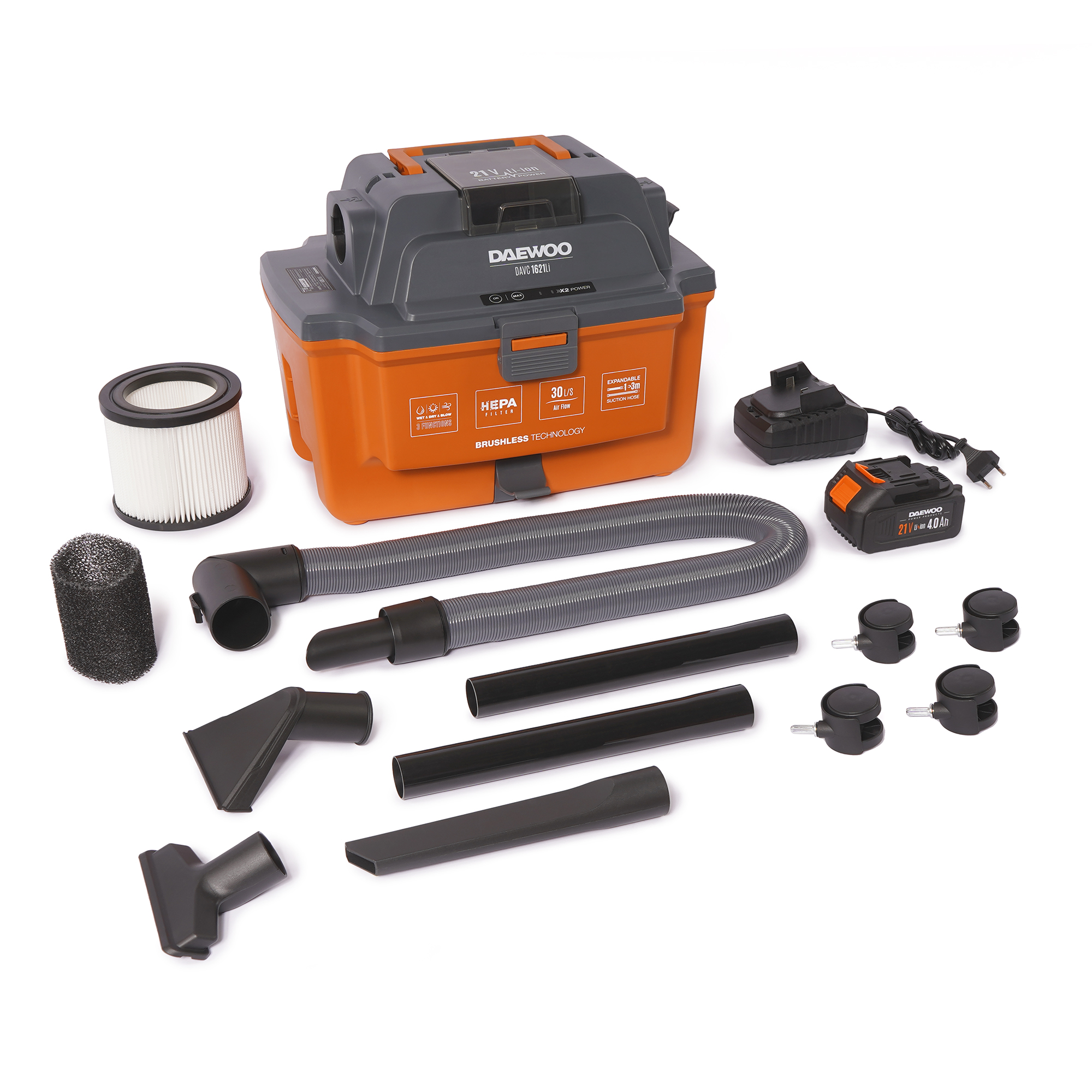 Пылесос аккумуляторный DAEWOO DAVC 1621Li SET купить по цене 15&nbsp;990 ₽ в интернет магазине ТЕХСАД