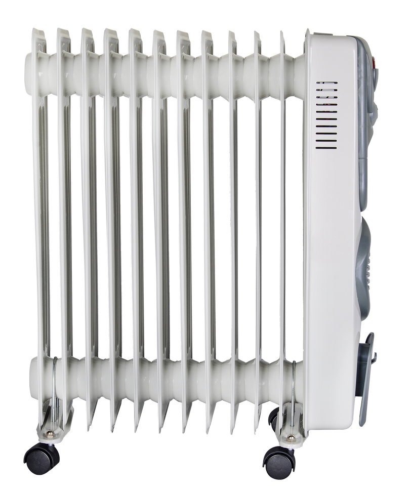 Масляный радиатор РЕСАНТА ОМ-12НВ с вентилятором купить по цене 7&nbsp;290 ₽ в интернет магазине ТЕХСАД