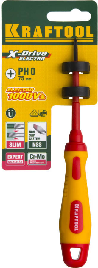 KRAFTOOL PH0х60 мм, отвертка высоковольтная 250084-0-060 купить по цене 325 ₽ в интернет магазине ТЕХСАД