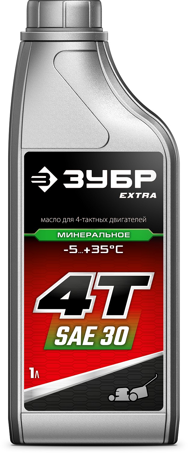 ЗУБР 1 л, минеральное масло для 4-тактных двигателей 4Т-30 70613-1 EXTRA купить по цене 420 ₽ в интернет магазине ТЕХСАД