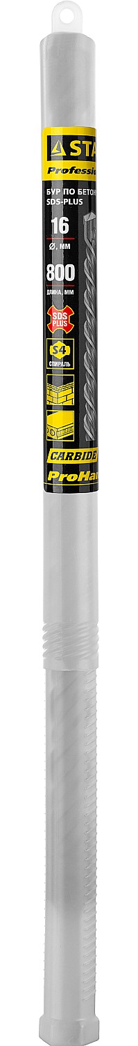 STAYER  16 x 800 мм, SDS-Plus, бур по бетону 2930-800-16_z01 купить по цене 887 ₽ в интернет магазине ТЕХСАД