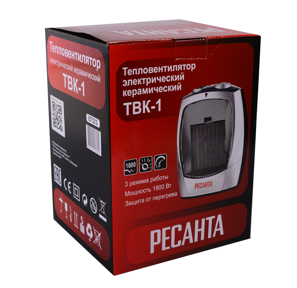 Тепловентилятор РЕСАНТА ТВК-1 купить по цене 2&nbsp;190 ₽ в интернет магазине ТЕХСАД