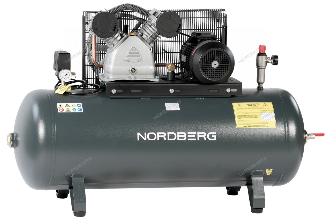 Компрессор поршневой, ременной NORDBERG NCP300/880 купить по цене 137&nbsp;571 ₽ в интернет магазине ТЕХСАД